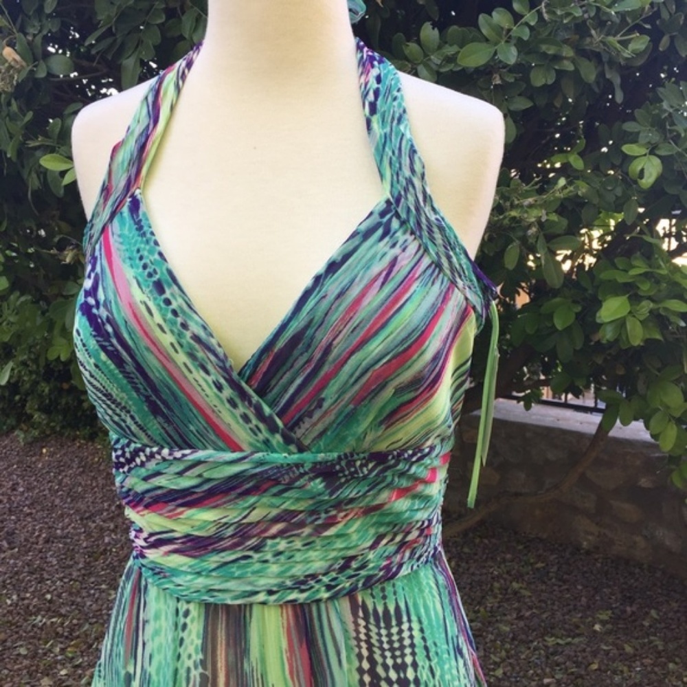 SOLD!! Morrell Maxie Multicolored Strapless Dress - Picture 1 of 7
